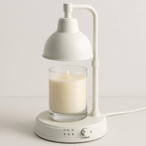 1 Electric Candle Warmer Lamp with Dimmer and Timer Height Adjustable Top Down Candle Melter for Scented Jar Candles Safe Home Fragrance White